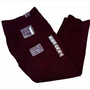 Gloria Vanderbilt Amanda Jeans Slimming Effect Tapered Plum Wine NWT Sz 24 Avg